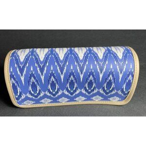 Stella & Dot Jewelry Roll Travel Case Blue Ikat NWOT
